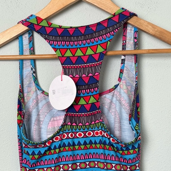 NWT Mara Hoffman Jersey Racerback Fitted Mini Dress in Ganesh Sky Size XS - Picture 9 of 15